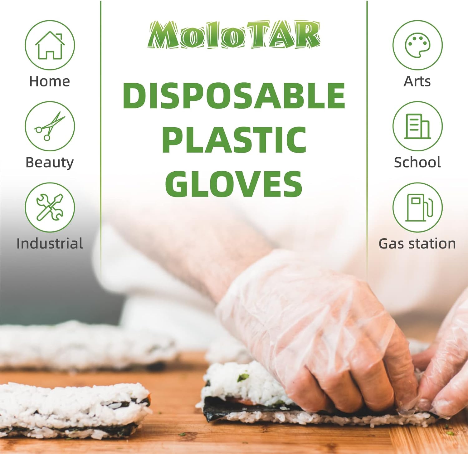 100 Pcs Plastic Disposable Glo - Rubber Glove Cleaning recension och pris