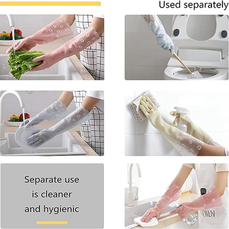 Dishwashing Cleaning Gloves 3  - Rubber Glove Cleaning recension och pris