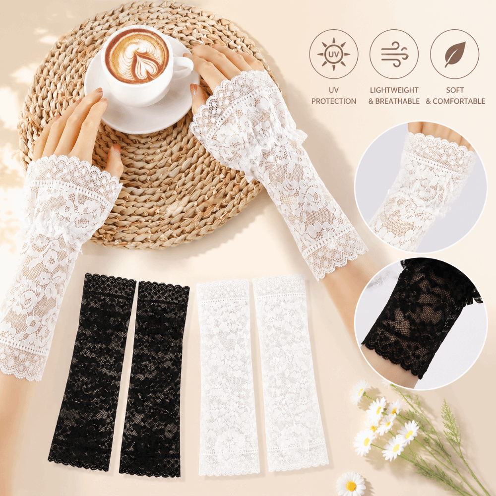 Lace Ruffles Pleated Detachabl - Fingerless Glove Knit recension och pris