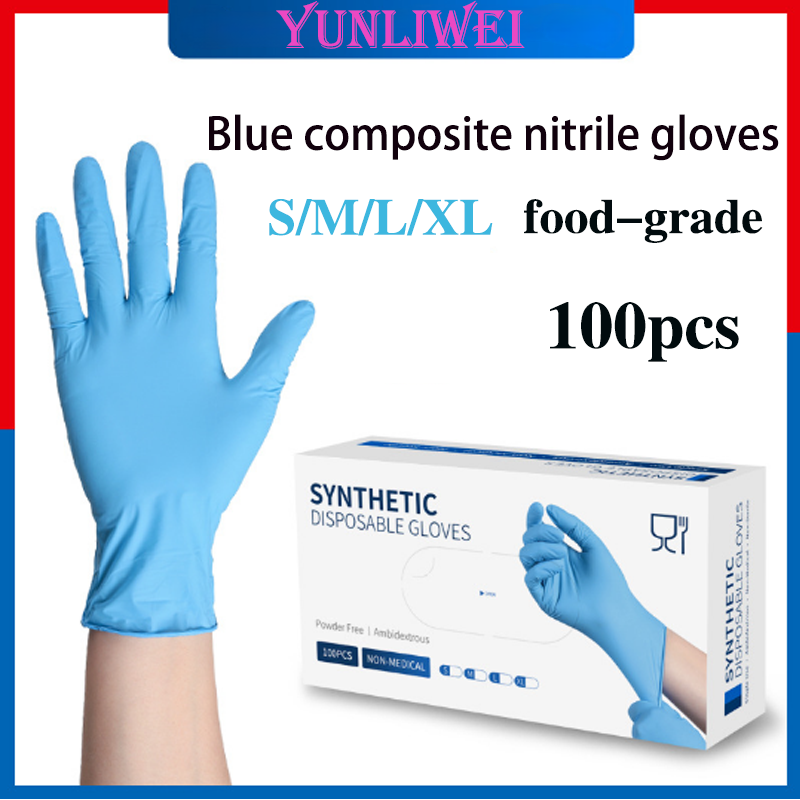 100PCS Blue Nitrile Disposable - Nitrile Mechanic Glove recension och pris