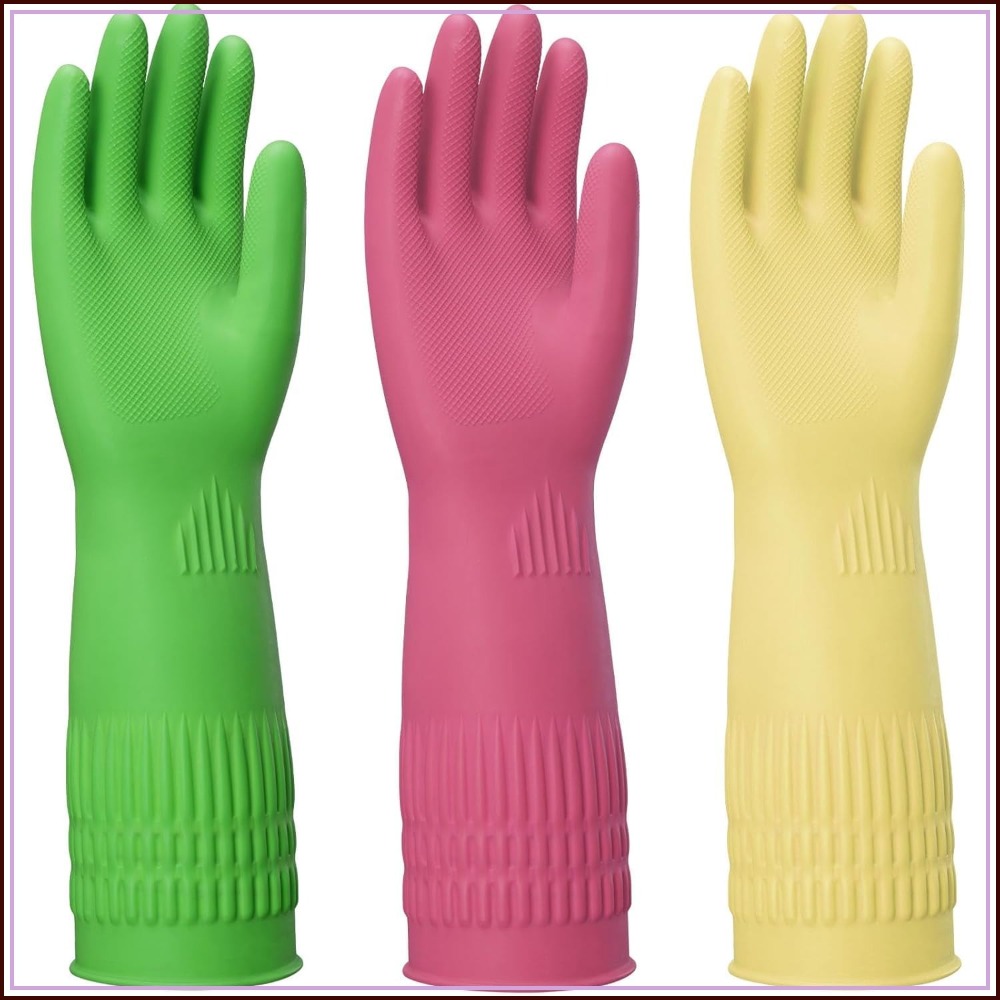 15-Inch Reusable Rubber Gloves - Rubber Glove Cleaning recension och pris