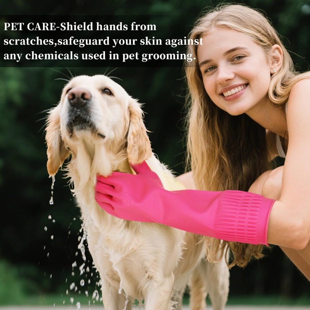 15-Inch Reusable Rubber Gloves - Rubber Glove Cleaning recension och pris