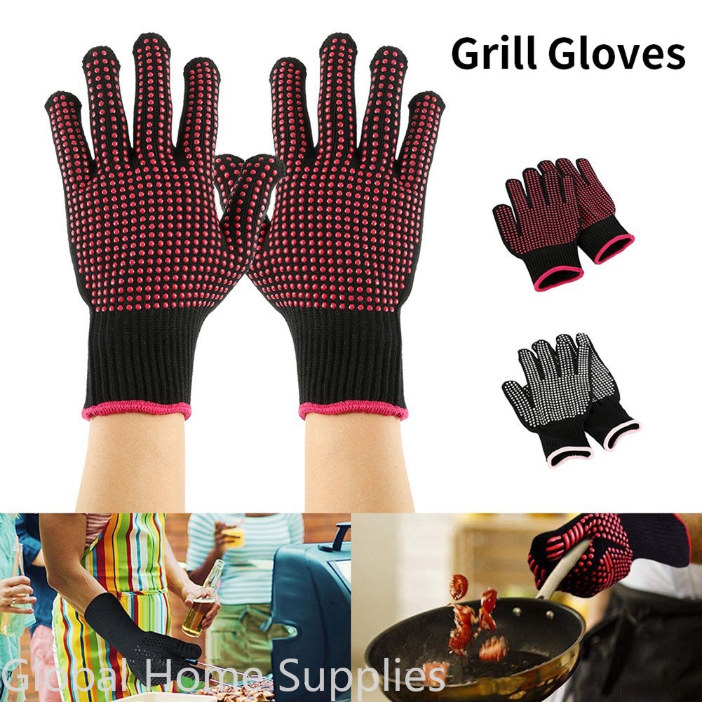 Barbecue Anti-scald Gloves Mic - Oven Mitt Silicone recension och pris