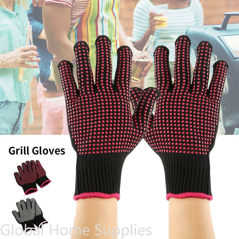 Barbecue Anti-scald Gloves Mic - Oven Mitt Silicone recension och pris
