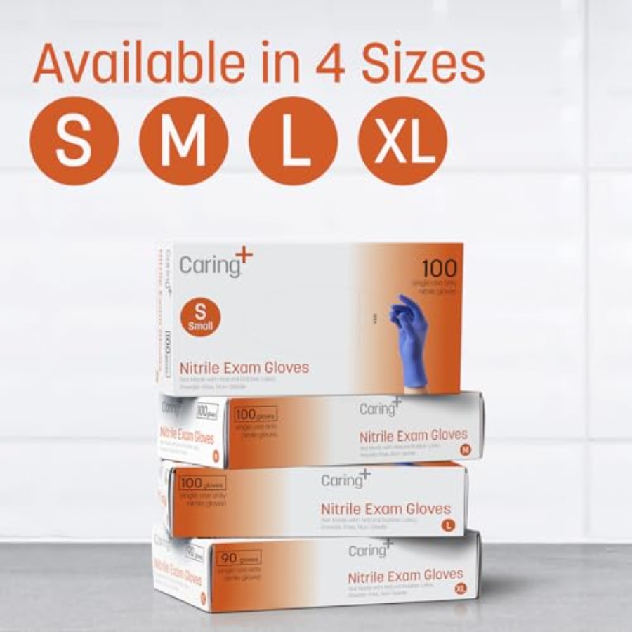 Caring Nitrile Exam Gloves, Bl - Exam Glove Nitrile recension och pris