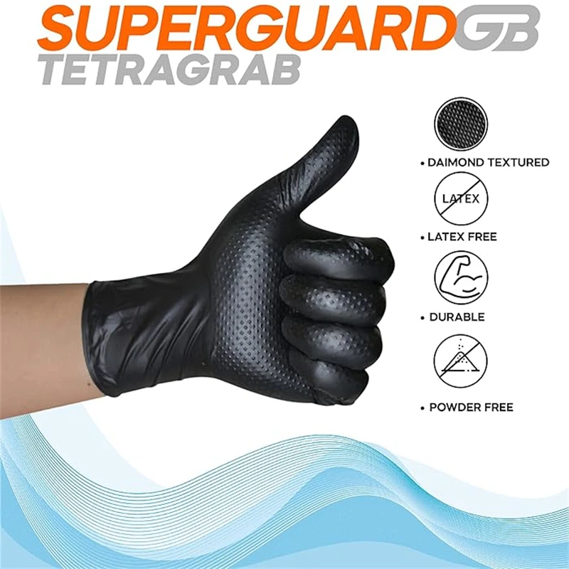 8Mil Heavy Duty Black Nitrile  - Nitrile Mechanic Glove recension och pris