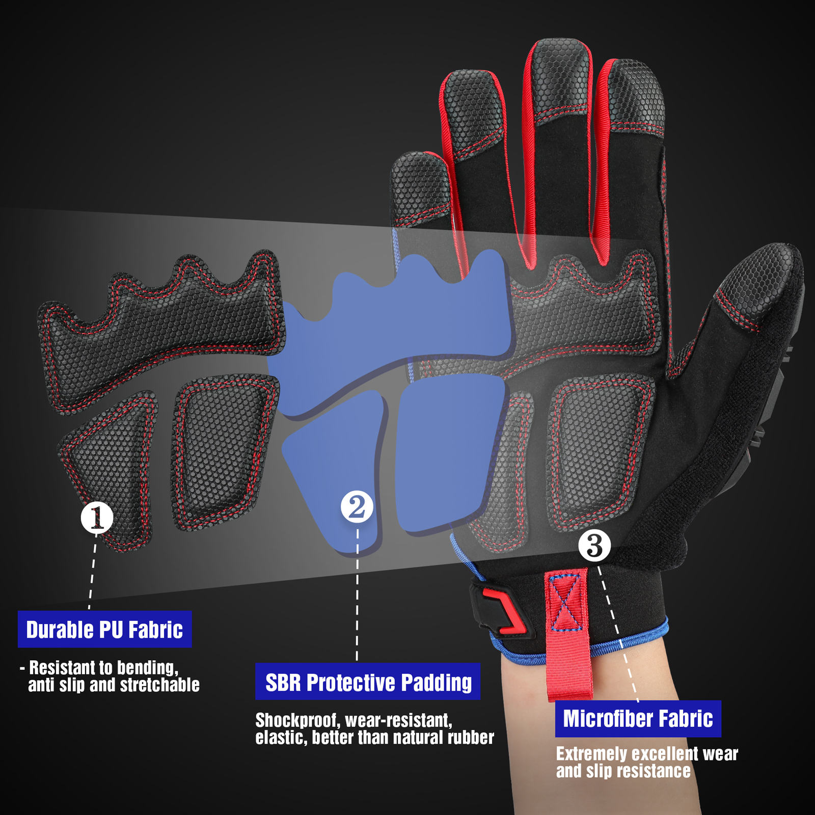 WORKPRO Heavy-duty Work Gloves - Work Glove Impact recension och pris
