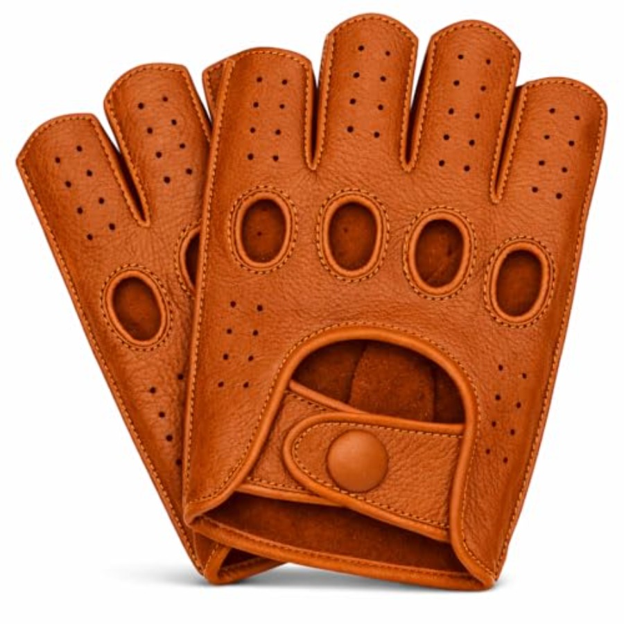 Mens fingerless leather drivin - Leather Driving Glove recension och pris