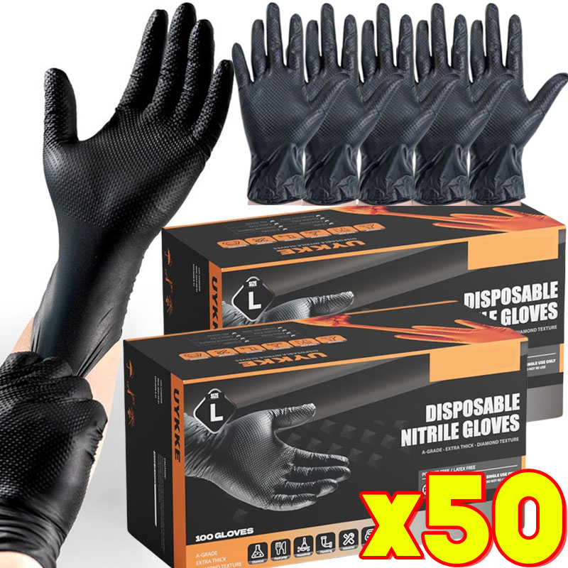 Black Nitrile Gloves Disposabl - Nitrile Mechanic Glove recension och pris