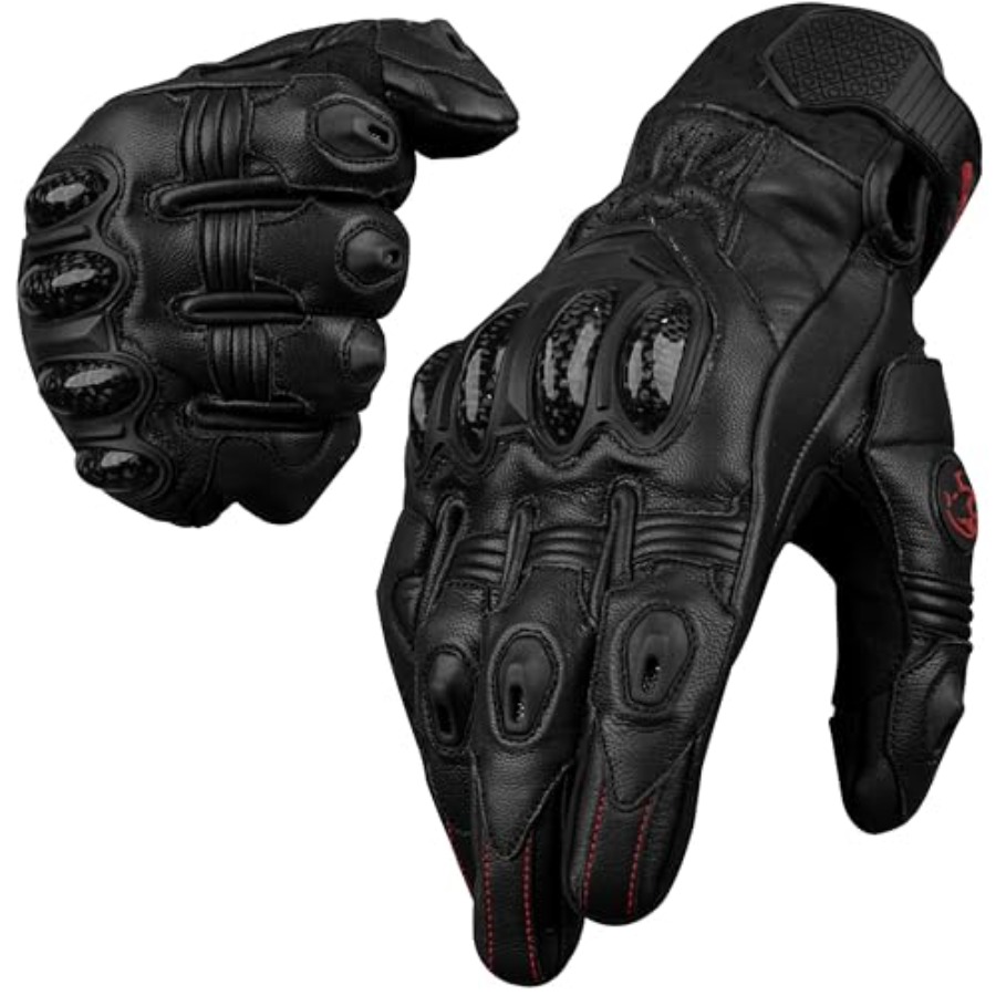 Leather Motorcycle Gloves for  - Motorcycle Glove Knuckle recension och pris