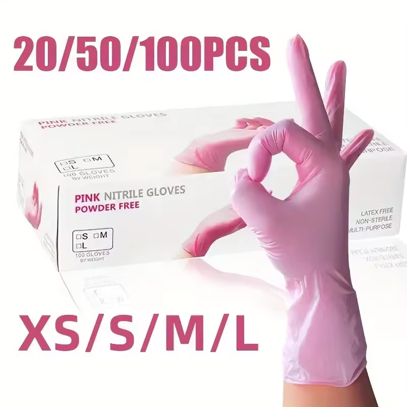 20/50/100PCS Pink Disposable G - Nitrile Mechanic Glove recension och pris