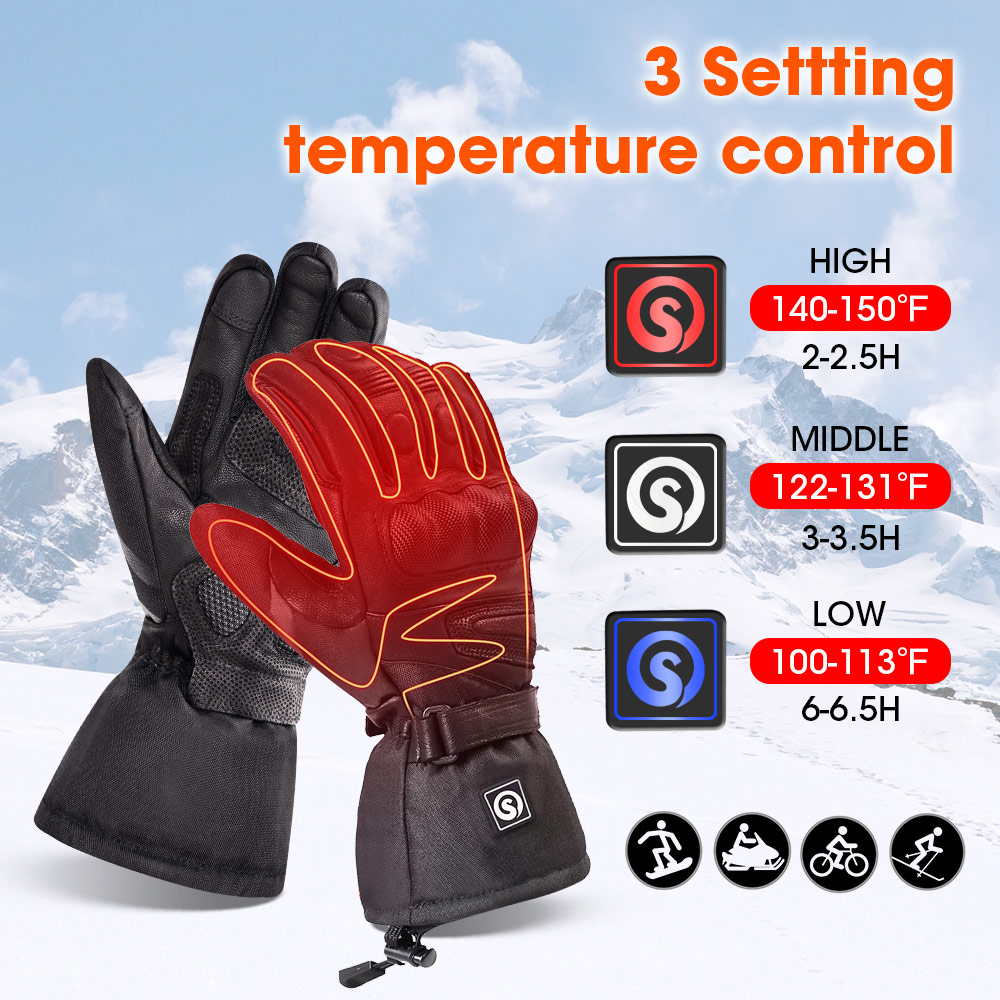 Snow Deer Winter Electric Heat - Ski Glove Waterproof recension och pris