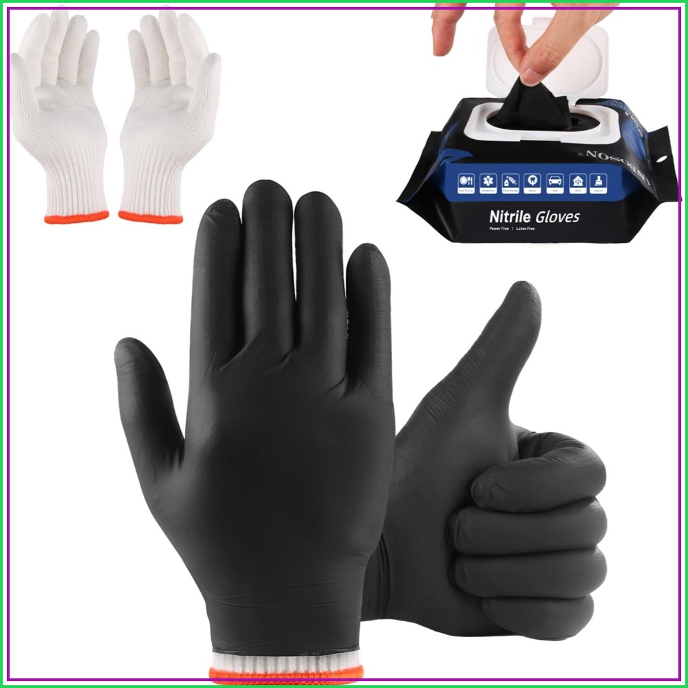 50 Disposable Nitrile Gloves + - Heat Resistant Glove recension och pris