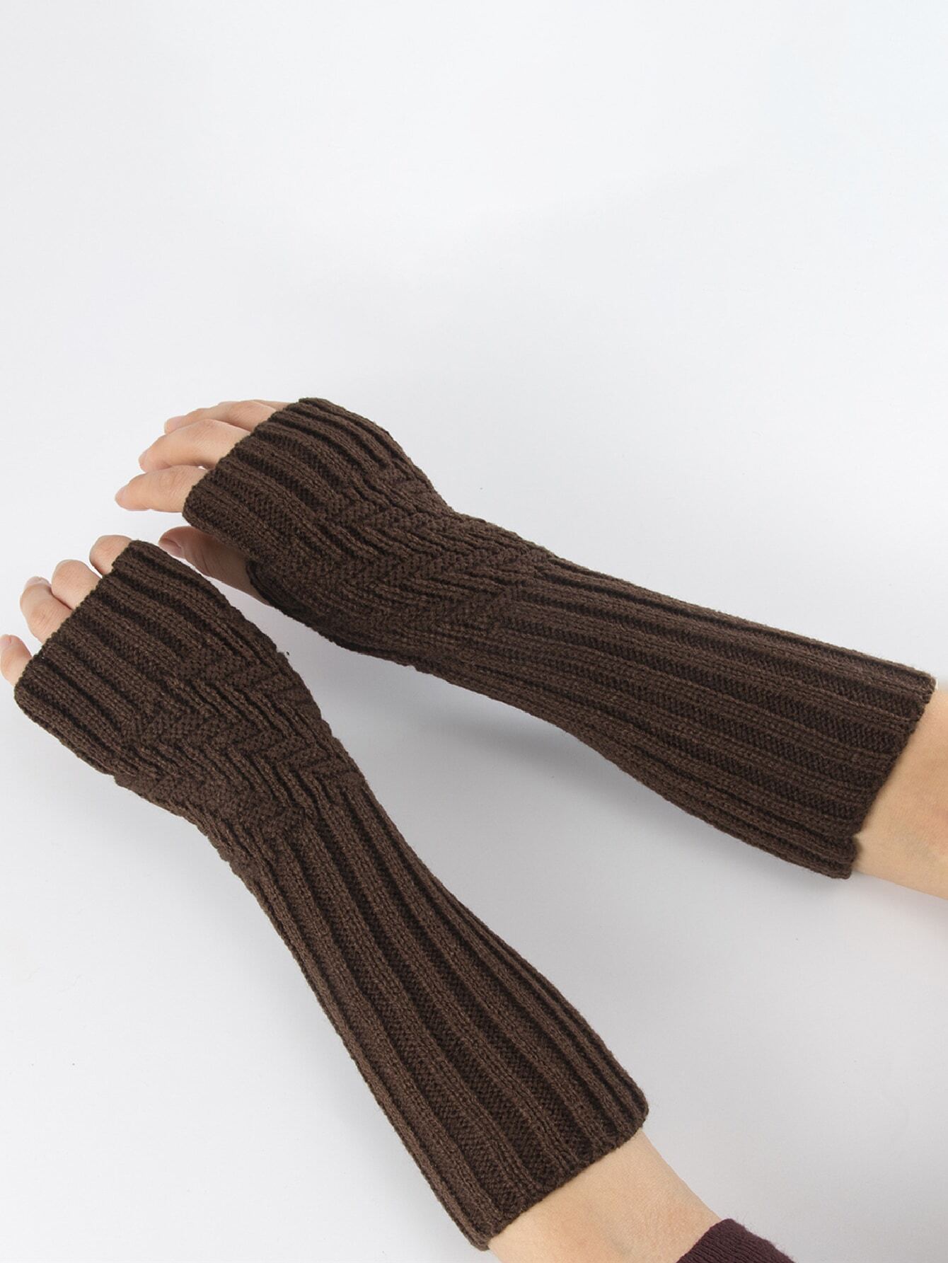 ROMWE Fairycore Solid Fingerle - Fingerless Glove Knit recension och pris
