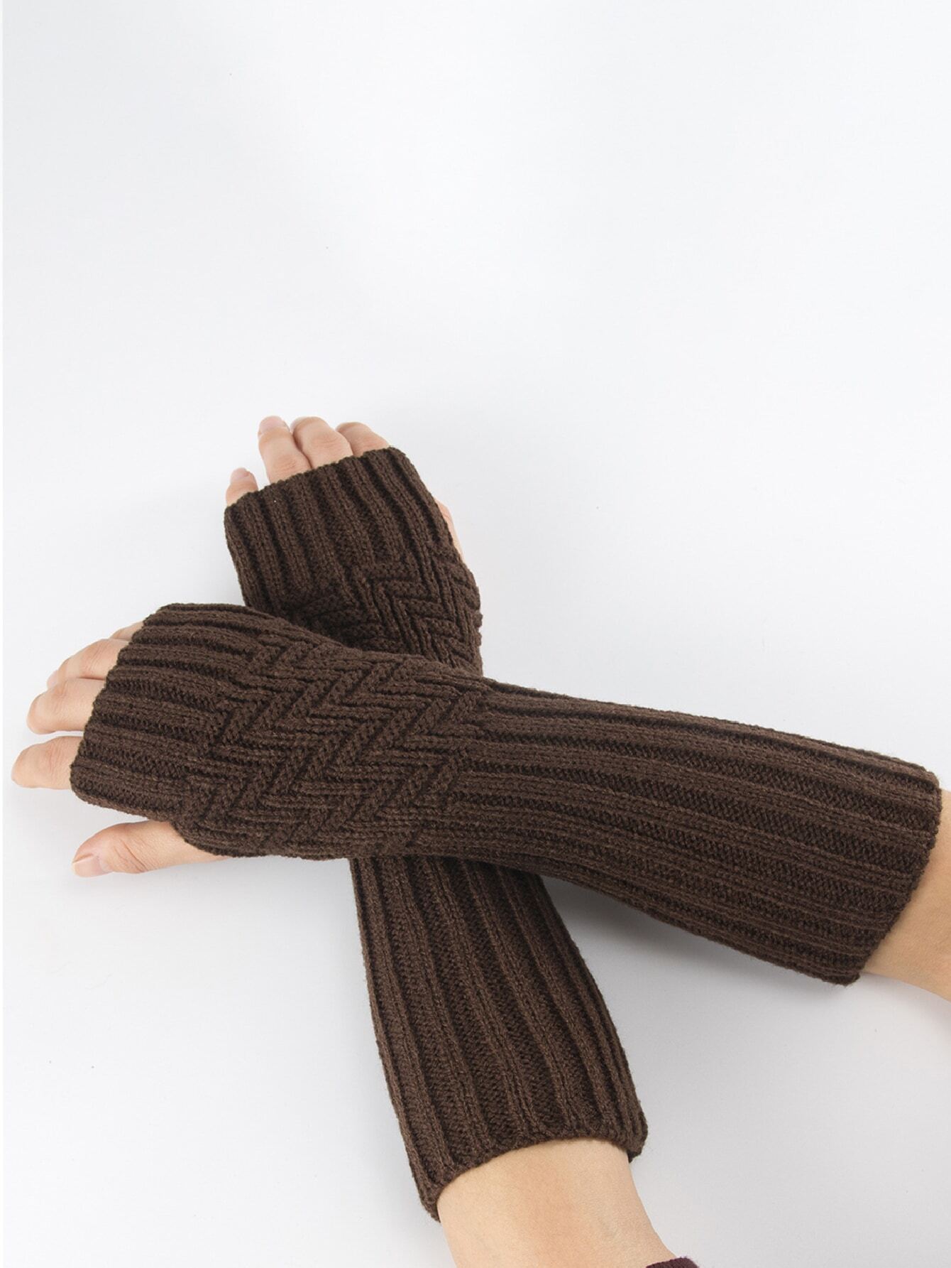 ROMWE Fairycore Solid Fingerle - Fingerless Glove Knit recension och pris