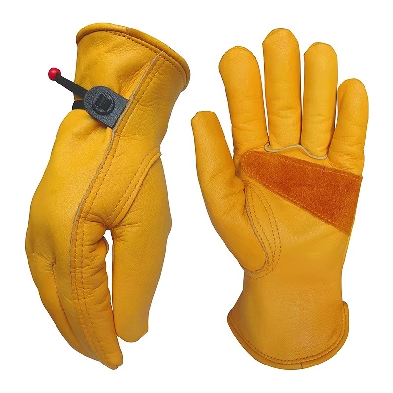 1 Pair Cowhide Heavy Duty Secu - Leather Driving Glove recension och pris