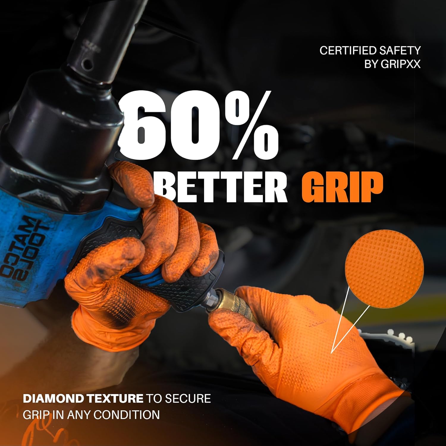 Heavy Duty 8Mil Orange Nitrile - Nitrile Mechanic Glove recension och pris