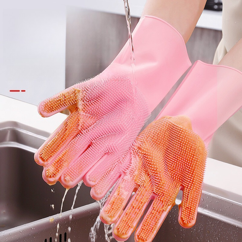 Silicone Dishwashing Gloves, M - Dish Glove Rubber recension och pris