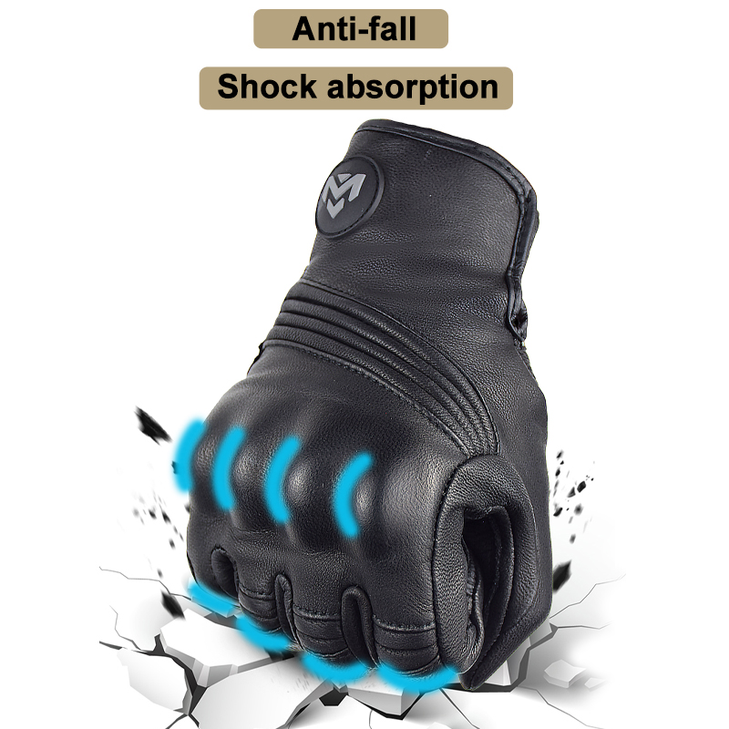 Men's Retro Perforated Leather - Cycling Glove Padded recension och pris