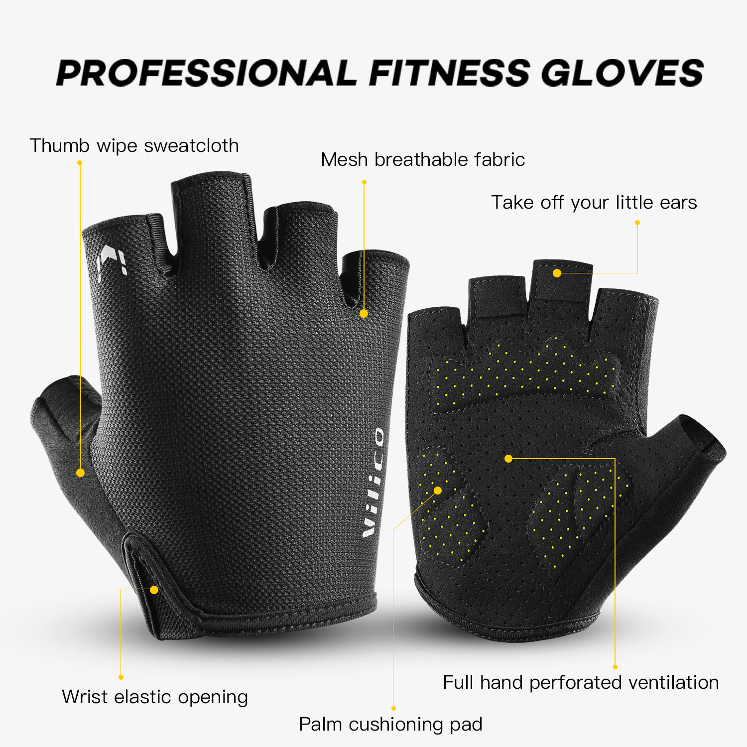 Vilico Sports Cycling Gloves H - Workout Glove Gym recension och pris