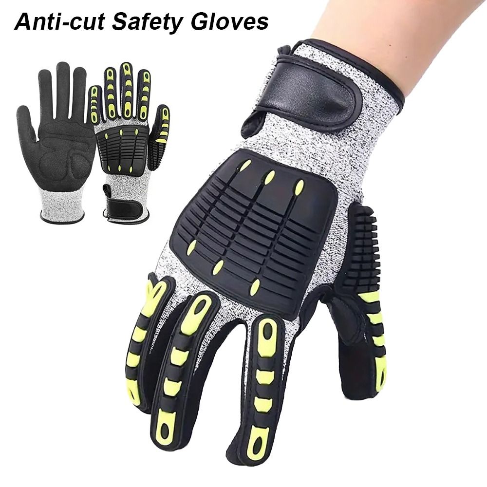 1Pair Anti-vibration Protectio - Nitrile Mechanic Glove recension och pris