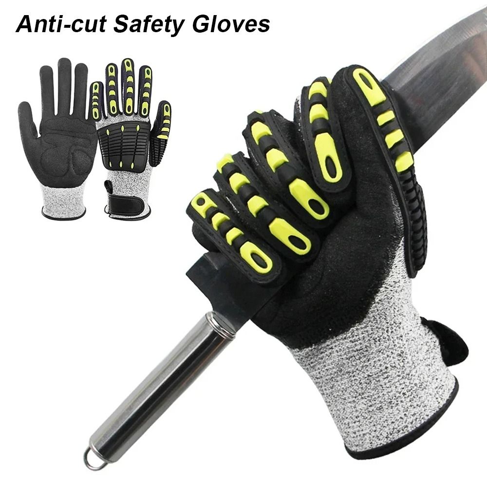 1Pair Anti-vibration Protectio - Nitrile Mechanic Glove recension och pris