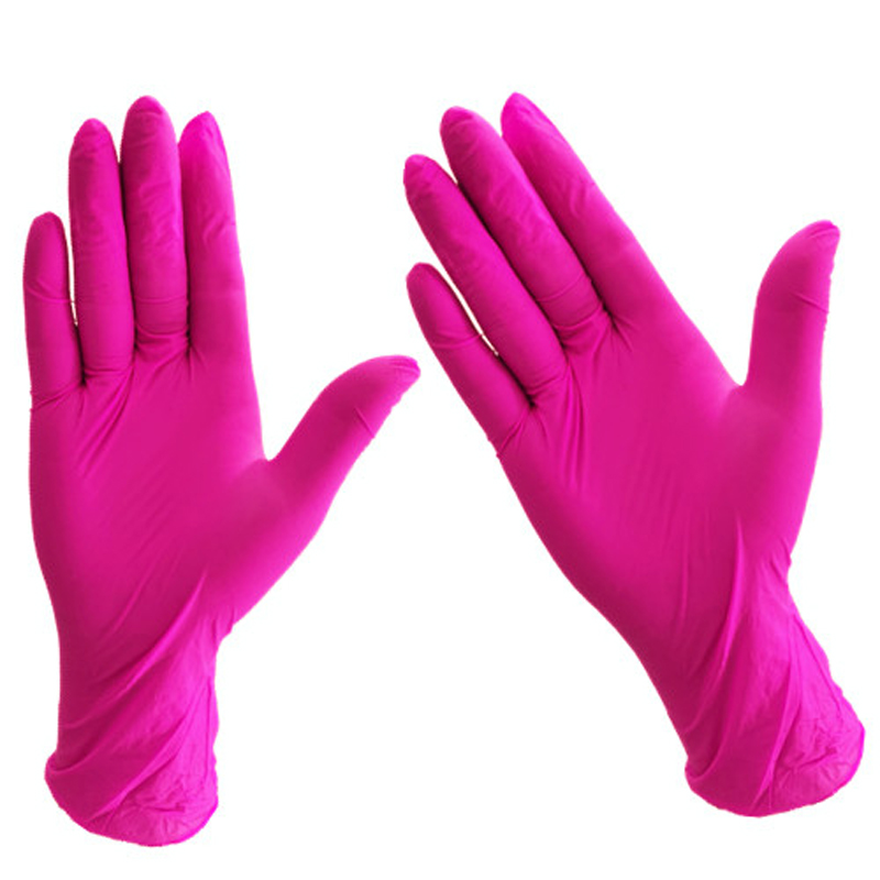 Pink Black Disposable Nitrile  - Nitrile Mechanic Glove recension och pris
