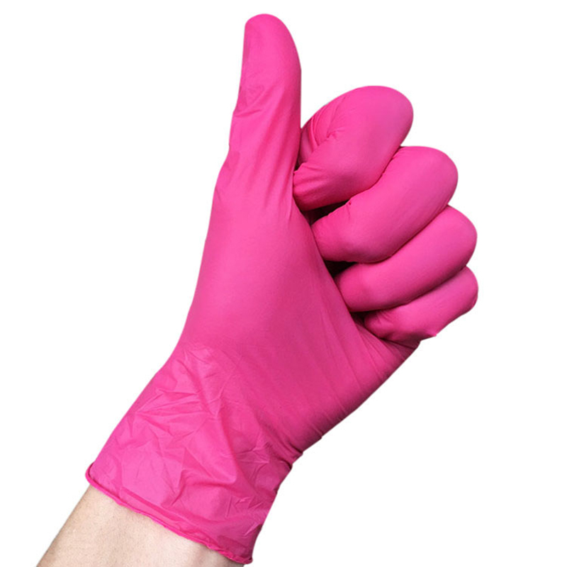 Pink Black Disposable Nitrile  - Nitrile Mechanic Glove recension och pris