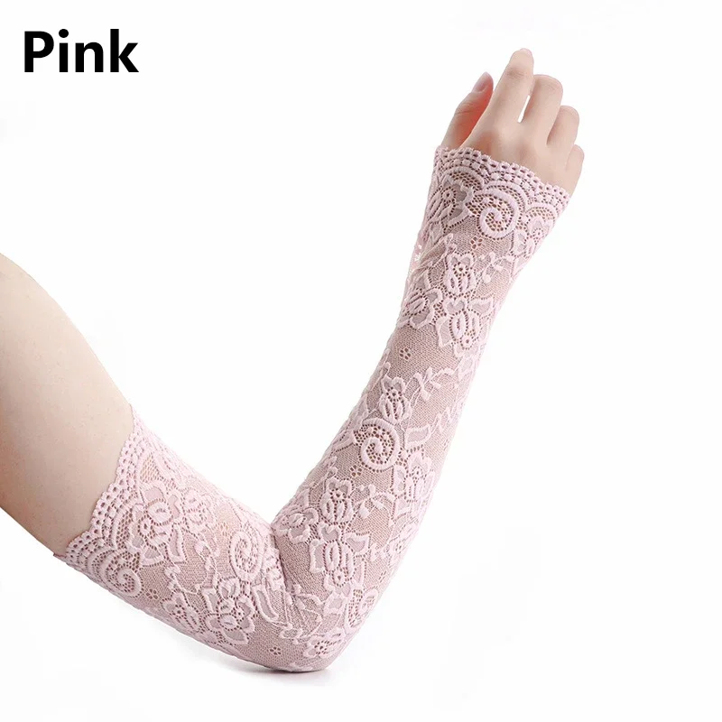 Summer Sunscreen Lace Arm Slee - Fingerless Glove Knit recension och pris