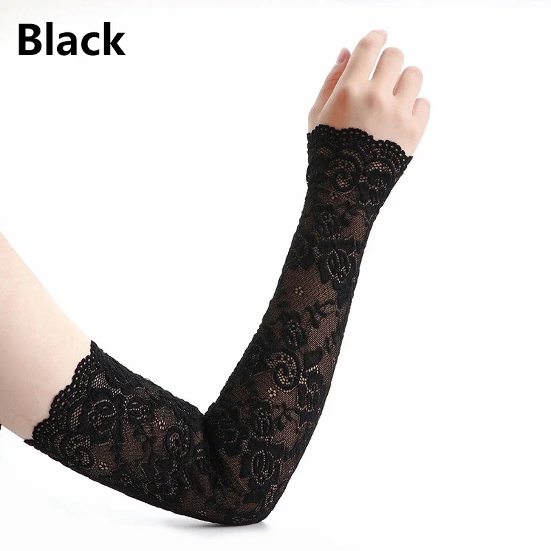 Summer Sunscreen Lace Arm Slee - Fingerless Glove Knit recension och pris