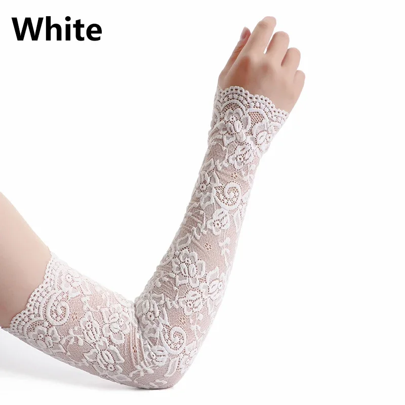 Summer Sunscreen Lace Arm Slee - Fingerless Glove Knit recension och pris
