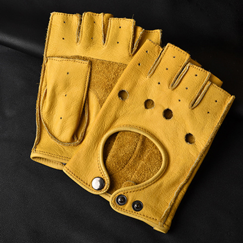 Leather Gloves Men's Half Fing - Leather Driving Glove recension och pris