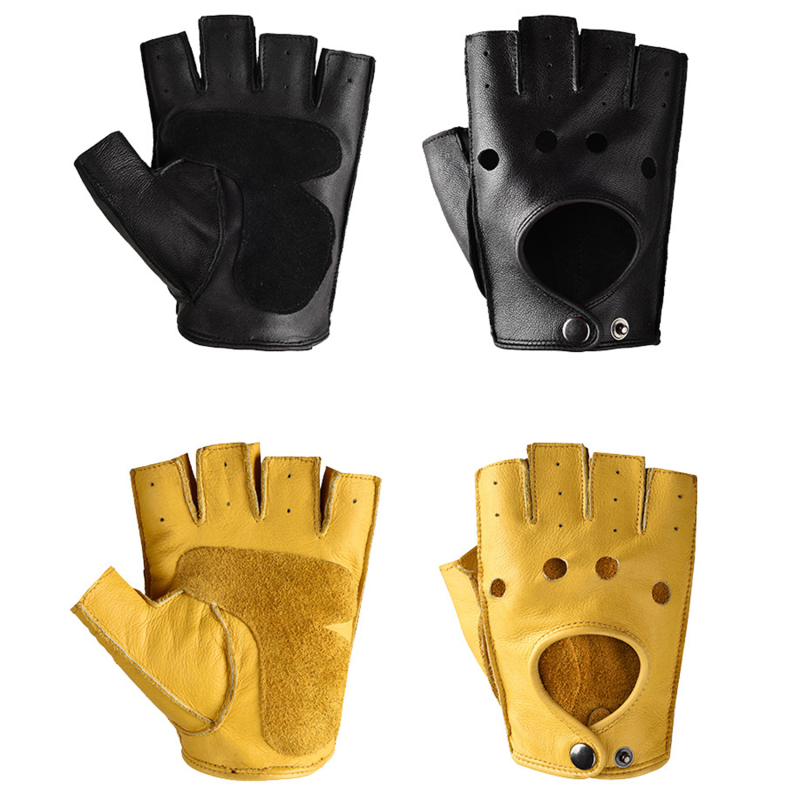 Leather Gloves Men's Half Fing - Leather Driving Glove recension och pris