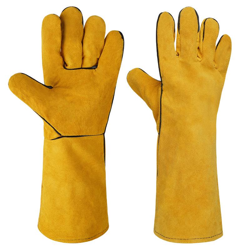 1 Pair 40Cm Welding Leather Gl - Cut Resistant Glove recension och pris