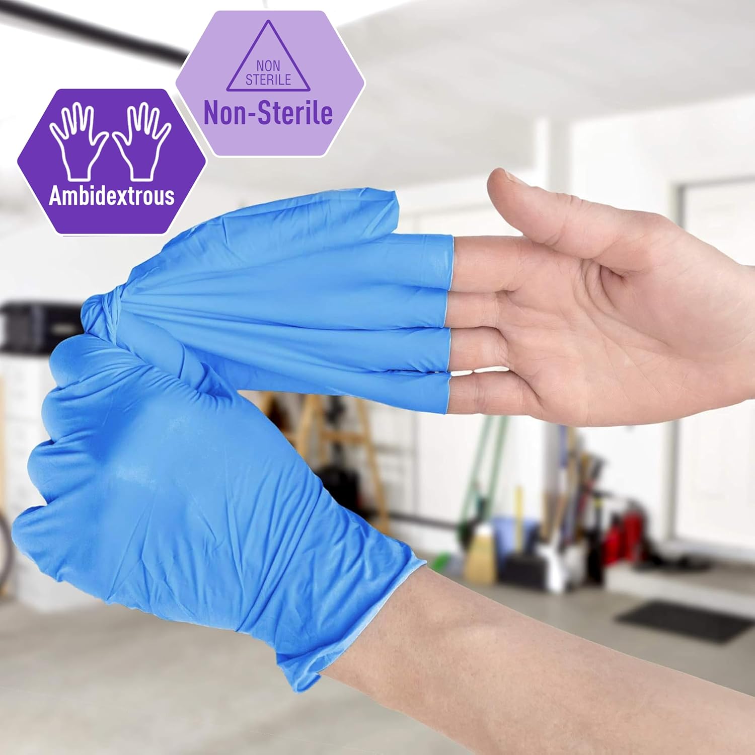 Powder-Free Nitrile/Vinyl Blen - Latex Disposable Glove recension och pris
