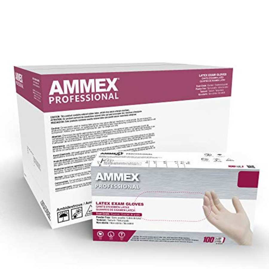 AMMEX White Latex Disposable E - Latex Disposable Glove recension och pris
