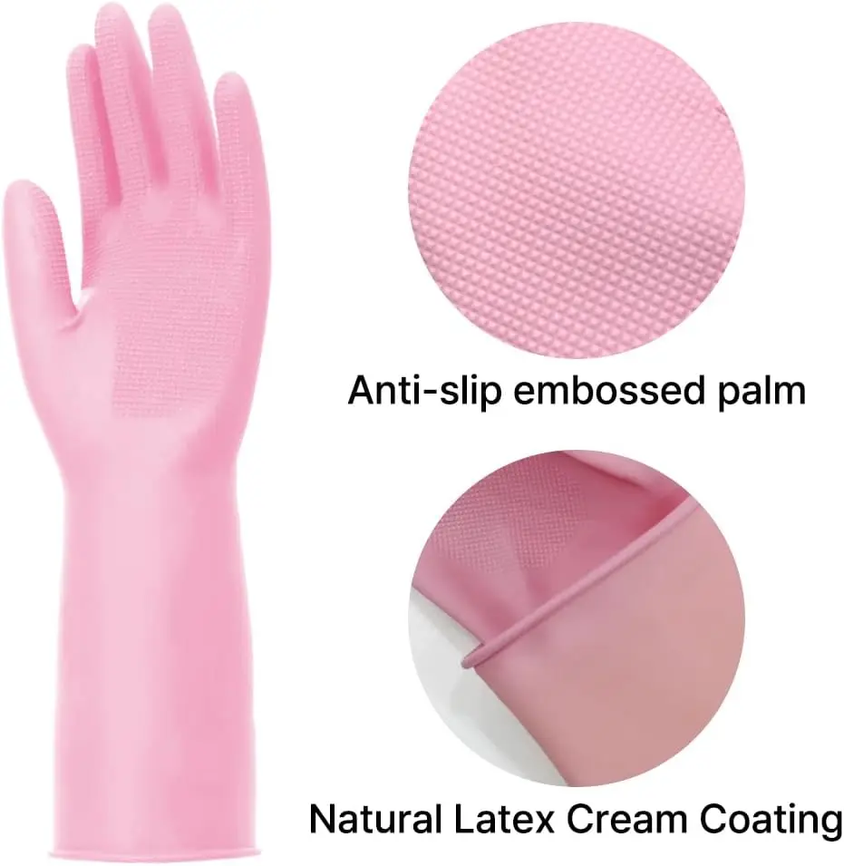 3 Pairs Cream-Coating Rubber G - Rubber Glove Cleaning recension och pris