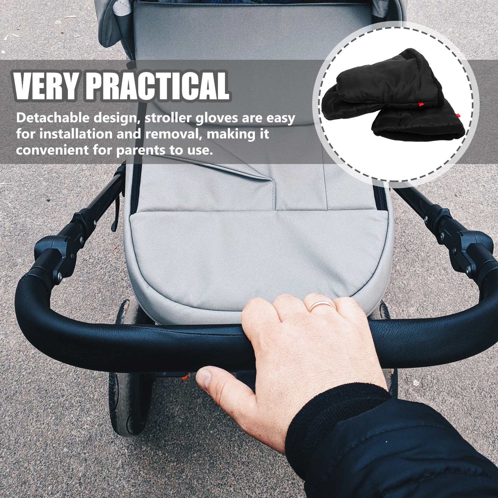 1Pair Insulated Stroller Glove - Winter Glove Insulated recension och pris