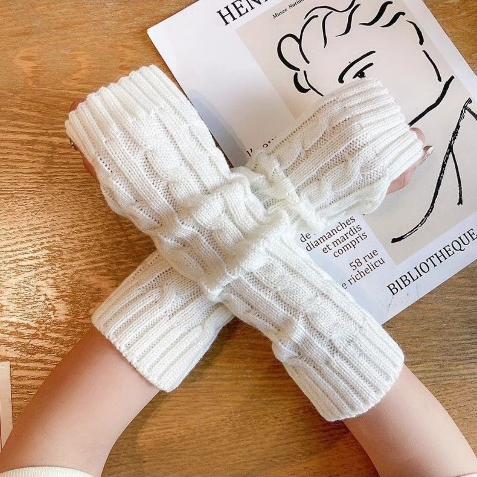 2PCS Cable Knit Fingerless Glo - Fingerless Glove Knit recension och pris