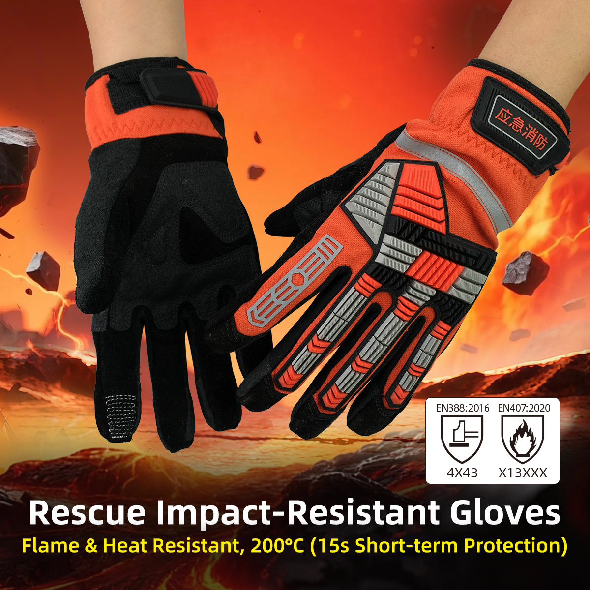 XYEHS 1 Pair TPR Impact Resist - Work Glove Impact recension och pris