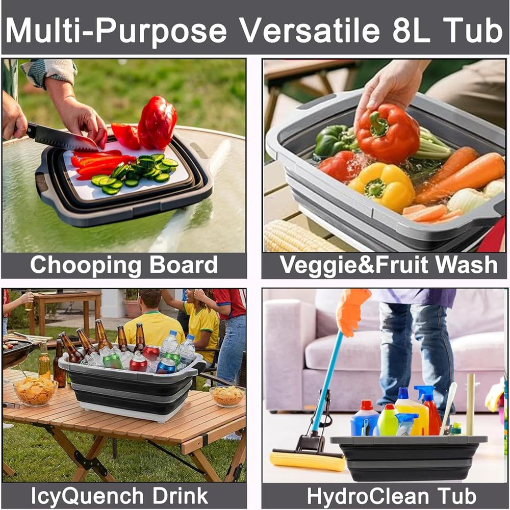 Portable 8L BBQ Prep Tub with  - Heat Resistant Glove recension och pris
